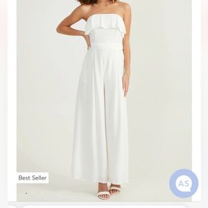 NWT White strapless jumpsuit